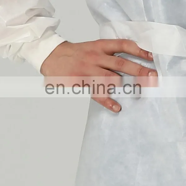 Disposable AAMI Level Elastic Cuff Polypropylene Confortable Anti-microorganism Protective Gowns photo-4