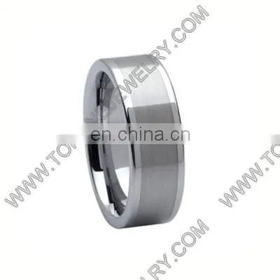 Black Tungsten Ring Blank Men's Engraved Jewelry photo-4