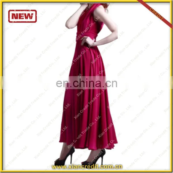 Ankle Length Red Kebaya Dress 2016