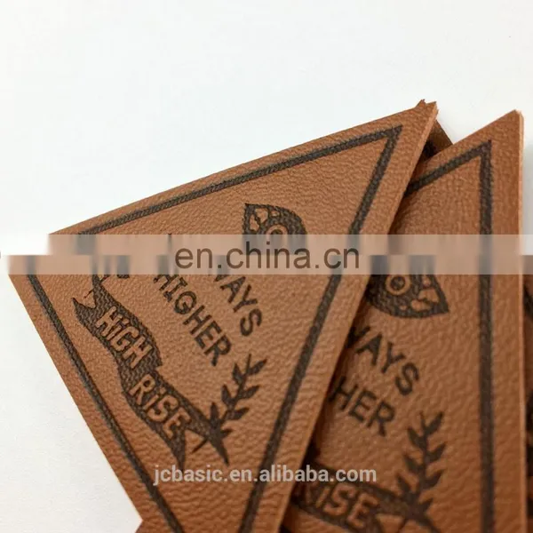 Washable Embossed Fake Leather Tags Labels photo-5