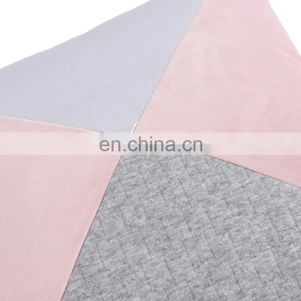 Patchwork Soft Geometric Print Decorative Square Throw Pillow Cushion Cover for Sofa photo-5