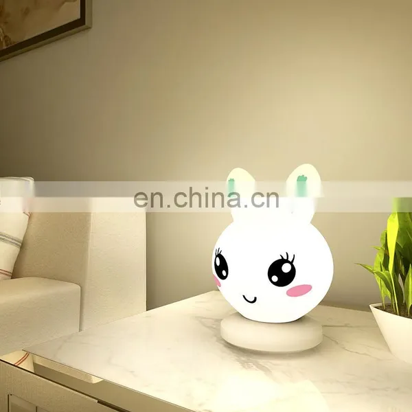 Lovely Cute Mini LED Kids Rabbit Shaped Night Desk Lamp Remote Control Led Touch Night Table Lights for Decoration photo-6