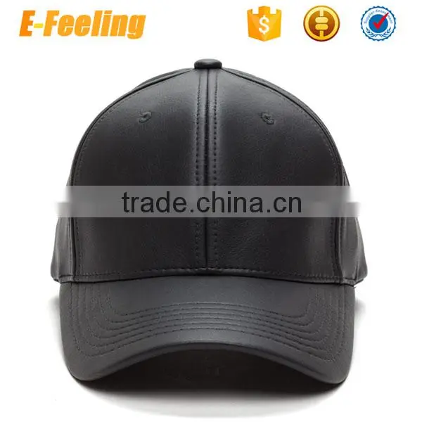 2016 Wholesale Plain Leather Baseball Cap
