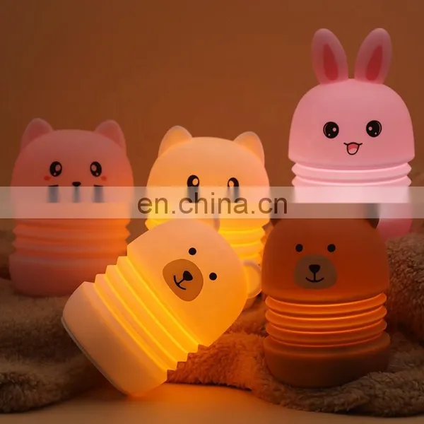 New Product 2021 Night Light Soft Silicone Nursery Lights LED Lamp for Girls and Boys Bedrooms photo-4