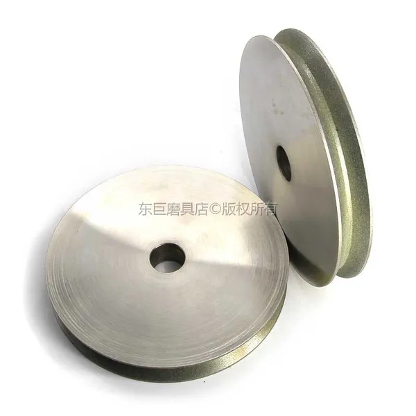 V Groove Grinding Wheels or Glass Edging Beveling Machine Pencil Edge Abrasive Wheel Arc Shape Medium Grit photo-3