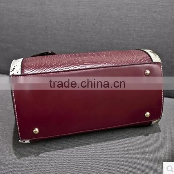 C88781A European Women Crocodile Grain Handbag Factory Wholesale Women Tote Bags photo-3