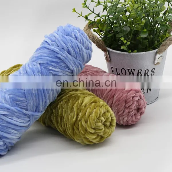 2mm Popcorn Fancy Crochet 100% Acrylic Coral Velvet Super Chunky Chenille Yarn 3 cm Polyester Crochet Loop Yarn Hand Knitting photo-4