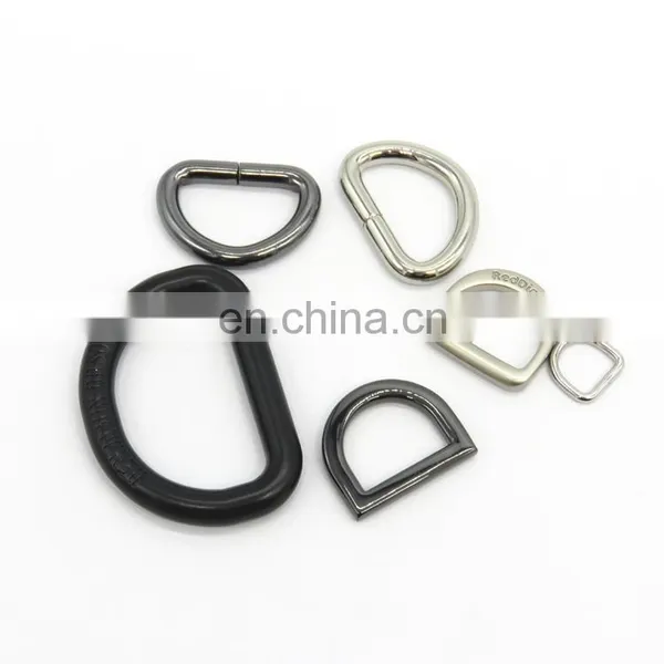 Manufacture Custom Zinc Alloy Flat Metal D Ring Iron Ring D-rings for Handbags photo-5
