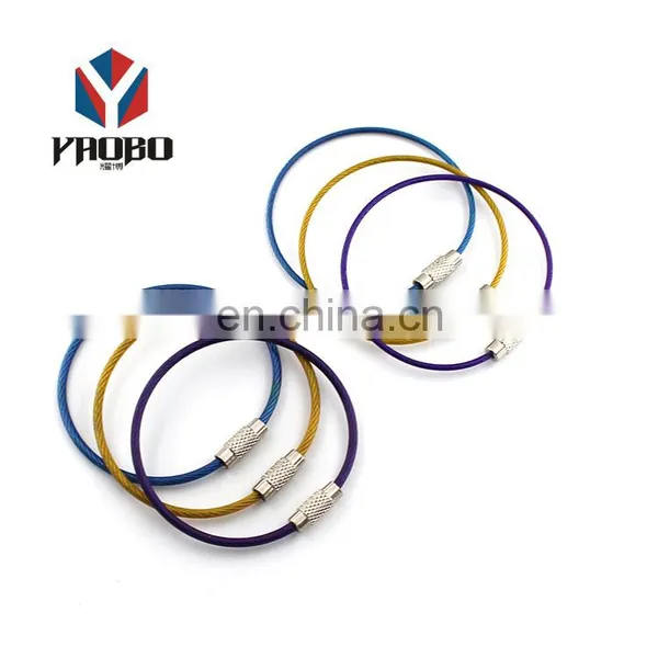 Solid Reputation For Lots Of Keys Rings Clasps Screw Locking Wire Cable Key Ring photo-2