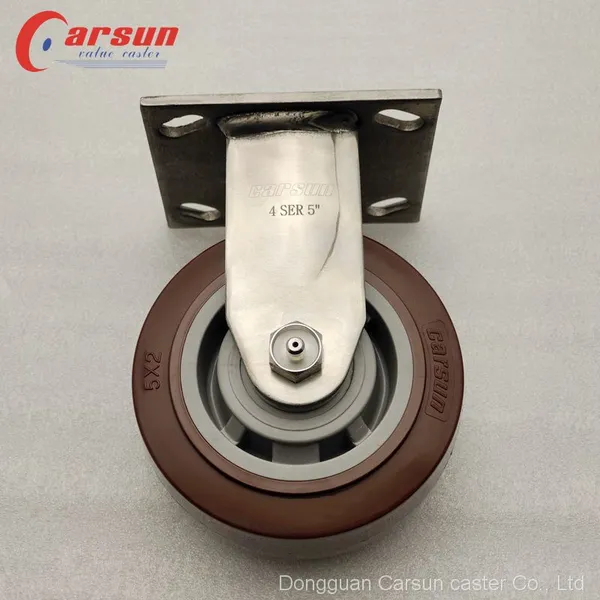 Wet Or Corrosive Environment Use Heavy Duty SS304 Caster 100/125/150/200mm Stainless Steel Castors Wheels photo-2