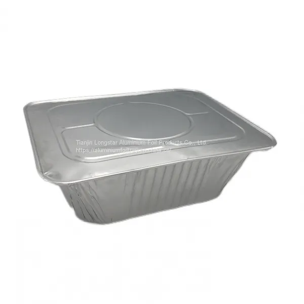 5400ml Extra Large Deepen Turkey Tray Aluminum Foil Pans With Lids Catering Foil Food Containers photo-3