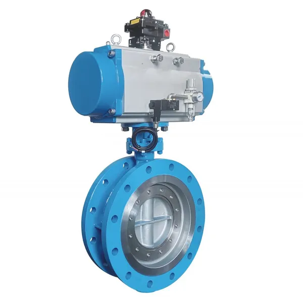 Pneumatic Flanged Butterfly Valves D643H-16C DN150