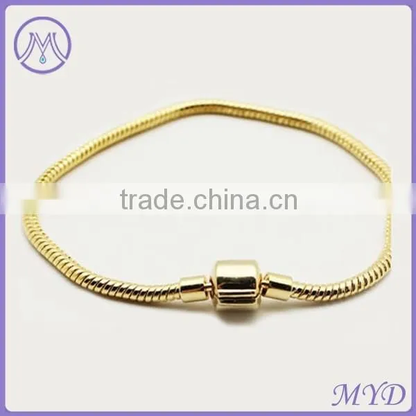 925 Sterling Silver Gold Plated Snake Bracelet Chain photo-4