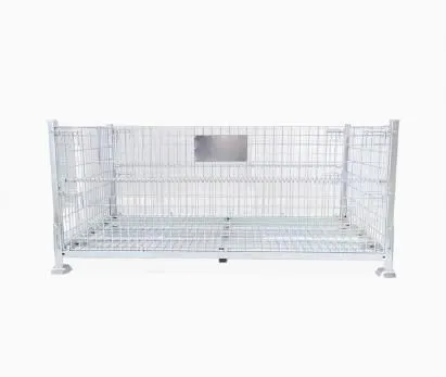 Large Metal Galvanized Supermarket Storage Mesh Roll Stillage Container photo-3