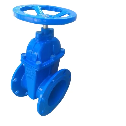 DIN 3352 F4 Pn16 Rising Stem Resilient Seated Ductile Iron Di Flange End Gate Valve photo-2