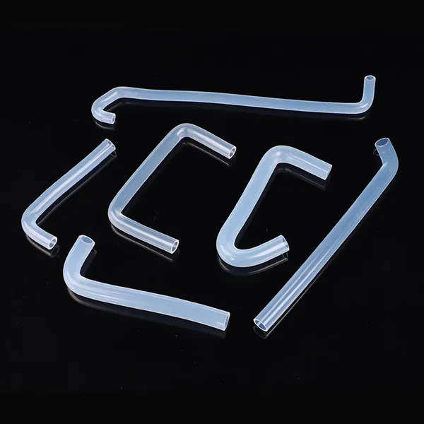 Custom High Temperature Resistant Transparent Food Grade Silicone Rubber 90 Degrees Elbow Hose for Bobble Tap Water Dispenser photo-4
