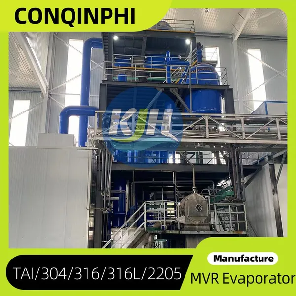 Oil-Free Compressor Counterflow MVR Evaporator, 15kW Motor, 2000L/h Evaporation Rate photo-4