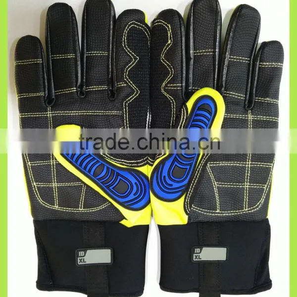 Cotton Work Gloves With Rubber Grip Dots Oil Industry Work Gloves Patched Palm Work Gloves photo-2
