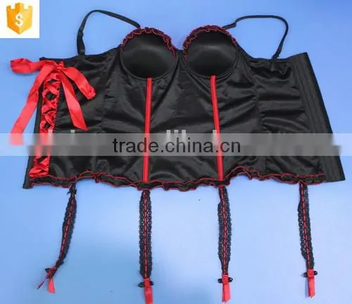 Black Red Sexy Shapewear,slimming Body Suit With Red Bow photo-4