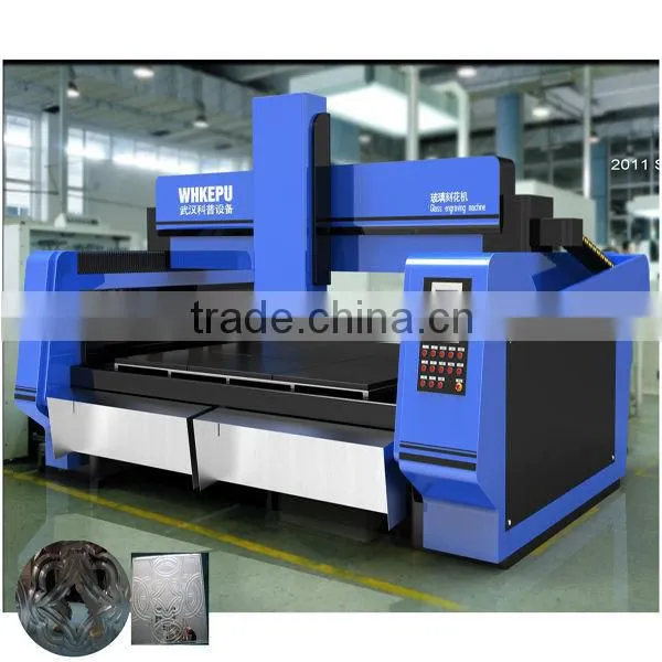 Auto Cnc Glass Engraving Machine With Auto Polishing Tool for Art Glass Decoration Glass