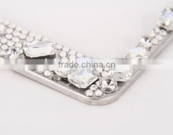 Hot Selling Luxury Big Diamond Gem License Plate Frame Gift Car Accessories photo-3