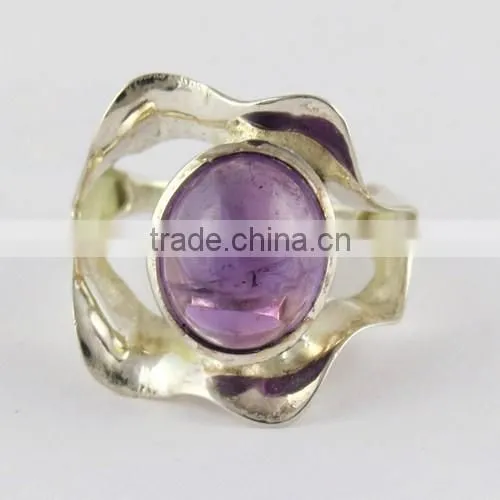 Fantastic Purple Amethyst Ring, Gemstone Silver Jewellery, Online Silver Jewellery photo-2