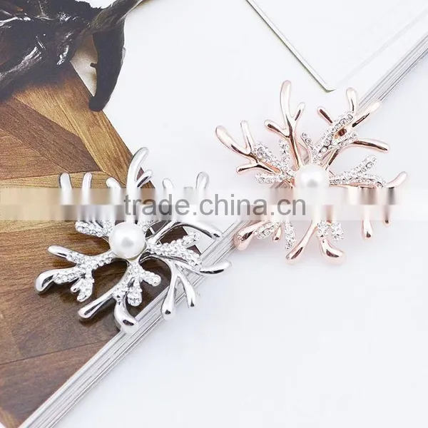 Christmas Silver Hanging Decorative Snowflakes Brooch Jewelry photo-6