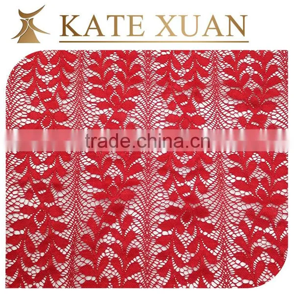 Cheap Pink Cotton Chemical Lace Embroidery Fabric photo-3