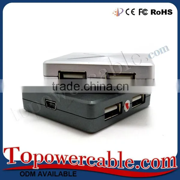 Good Portable Fashional Square Shape Multiple Usb 2.0 Hubs With 4 Port photo-3