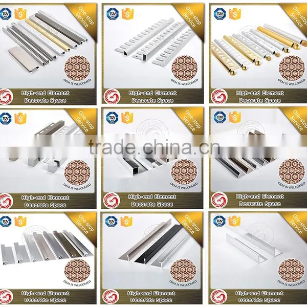 Decorative Quarter Round Aluminum Ceramic Tile Trim Corner for Wall photo-4
