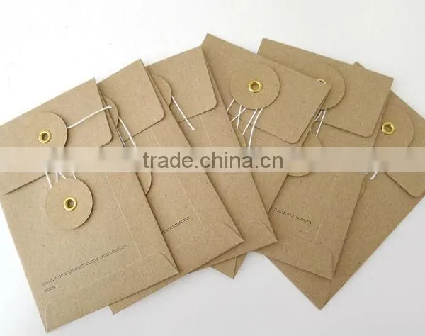 Button string envelope