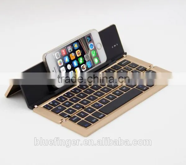2015 Newest Design Universal Folding Bluetooth Aluminum Keyboard for All Tablets and Smart Phones photo-3