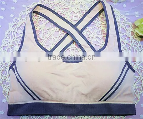 Cotton Spandex Tight Sexy Bra Custom Sports Top Women photo-3