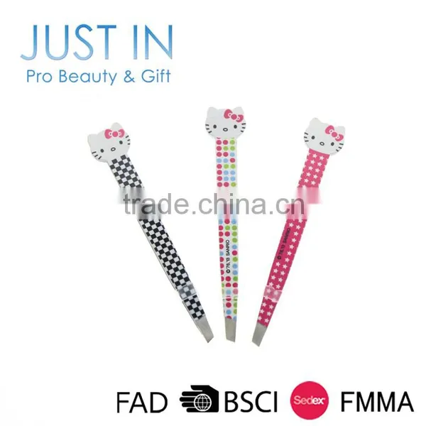 Cat Head Stainless Steel Eyebrow Tweezers In Bulk