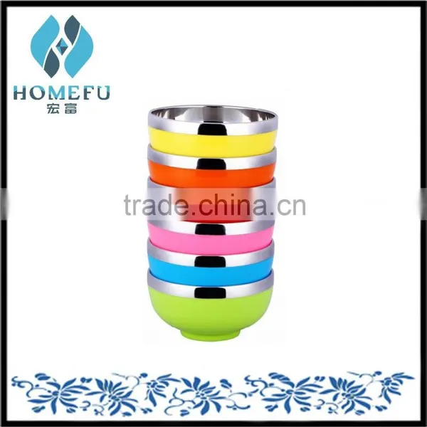 Colorful Wholesale Double Wall Stainless Steel Soup Bowl as Seen tv Quality Choice photo-2