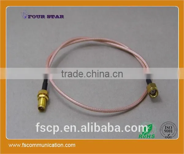 RG316 Cable Assembly With SMA RP-Female Bulkhead to SMA RP-Male Connector photo-3