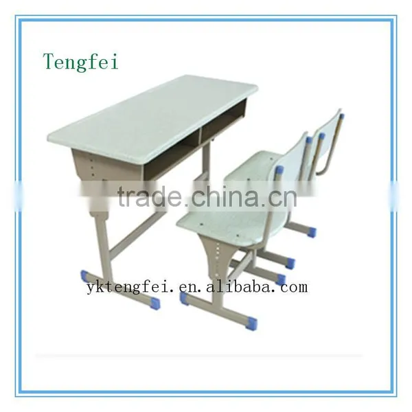 Wooden Werzalit Student Double Desk And Chair Set for Primary Student TF-8506 photo-4