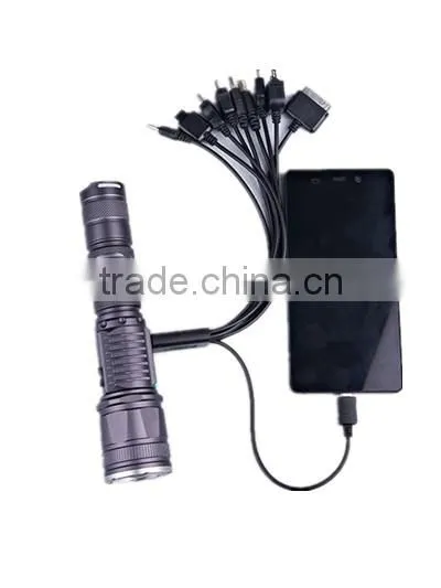 High Power Usb Rechargeable Led Torch Light Portable Power Bank photo-5