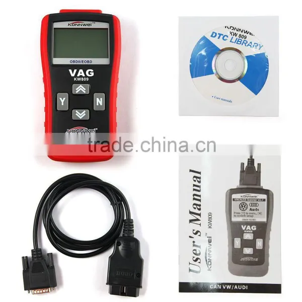 Hot Sale KONNWEI KW809 Multifunction Scanner OBD2/EOBD Code Card Reader Reading Decoder,Diagnostic Tool ,Car Repair Instrument