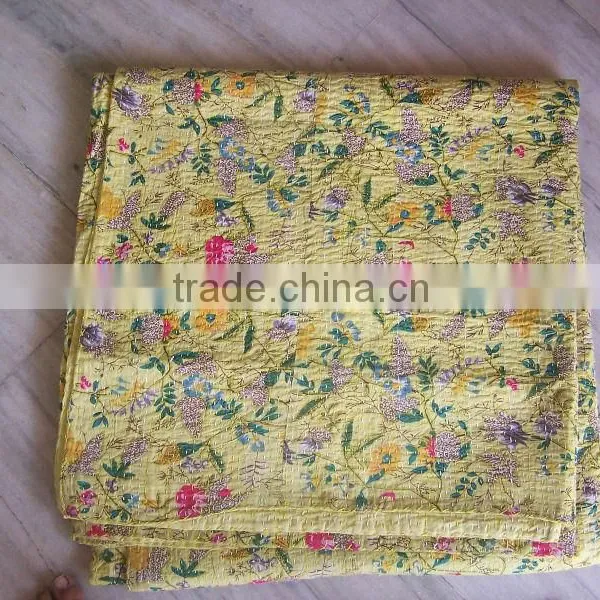 We at Chirag Enterprises Presents Paradise Print Handmade Kantha Quilts Throws Rugs Bedspreads Cushions Pillows