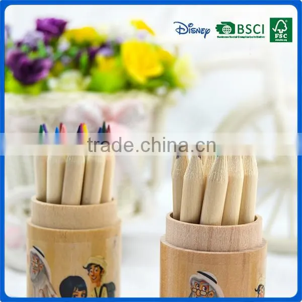 Customer Disign 3.5inch Kids Color Pencils Set Into Wooden Pencil Shaped Box Back to School photo-4