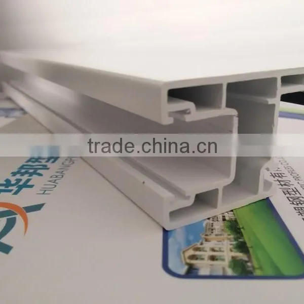 White Sliding Upvc Profile Window Sash/three Tracks 80mm Upvc Profile Window/upvc Plastic Profile Manufacture photo-2