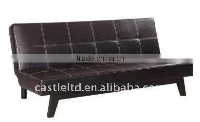 Modern Black Leather Sofa Bed