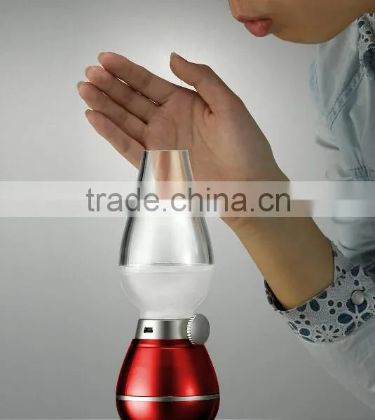 Blowing Control USB Rechargeable Smart Table Kerosene Lamp photo-2