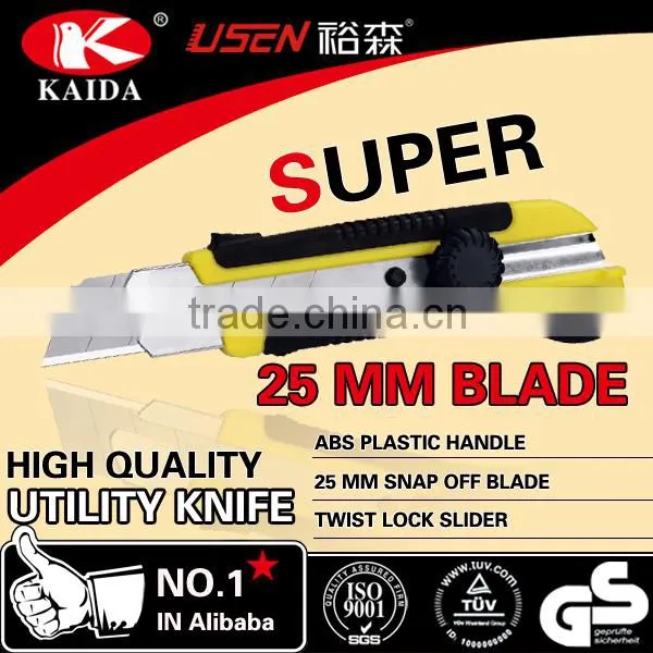 Stationery 18mm Snap Off Blade Plastic With Rubber Grip Handle Twist Lock Utility Knife photo-4