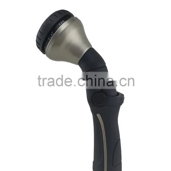 3 Ways Solid Metal Hose Nozzle Thumb Control Garden Spray Gun photo-2