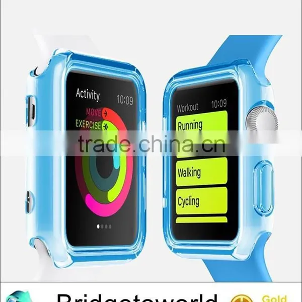 Soft Ultra Thin Transparent Protective TPU Gel Clear Cover Case for Apple Watch 38mm 42mm photo-2