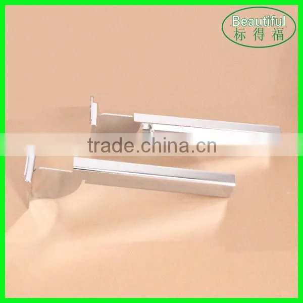 Chrome Slatwall Supports for Wooden / Glass Dispaly
