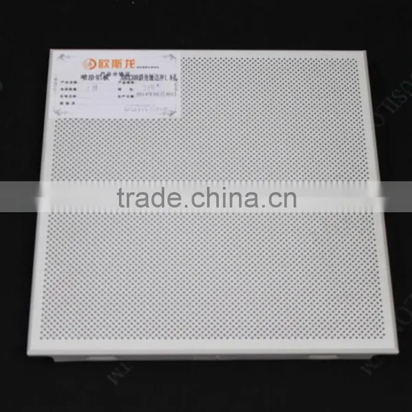 Dia1.8mm Perforated White Waterproof Acoustic Aluminum Sheet Clip in False Ceiling Tiles 600x600mm photo-4
