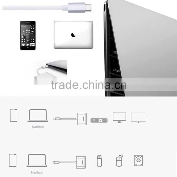 Usb 3.1 Type C 3 Port Hub USB 3.1 Gigabit Ethernet Adapter Support Wake-on-LAN Function photo-5